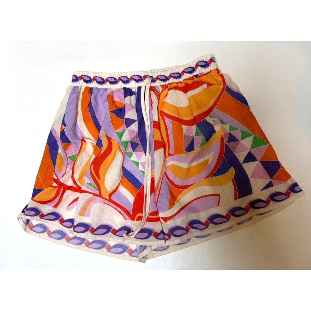 Her.. Bottari High Waisted Pleated Floral Shorts, Large - Picture 3 of 8